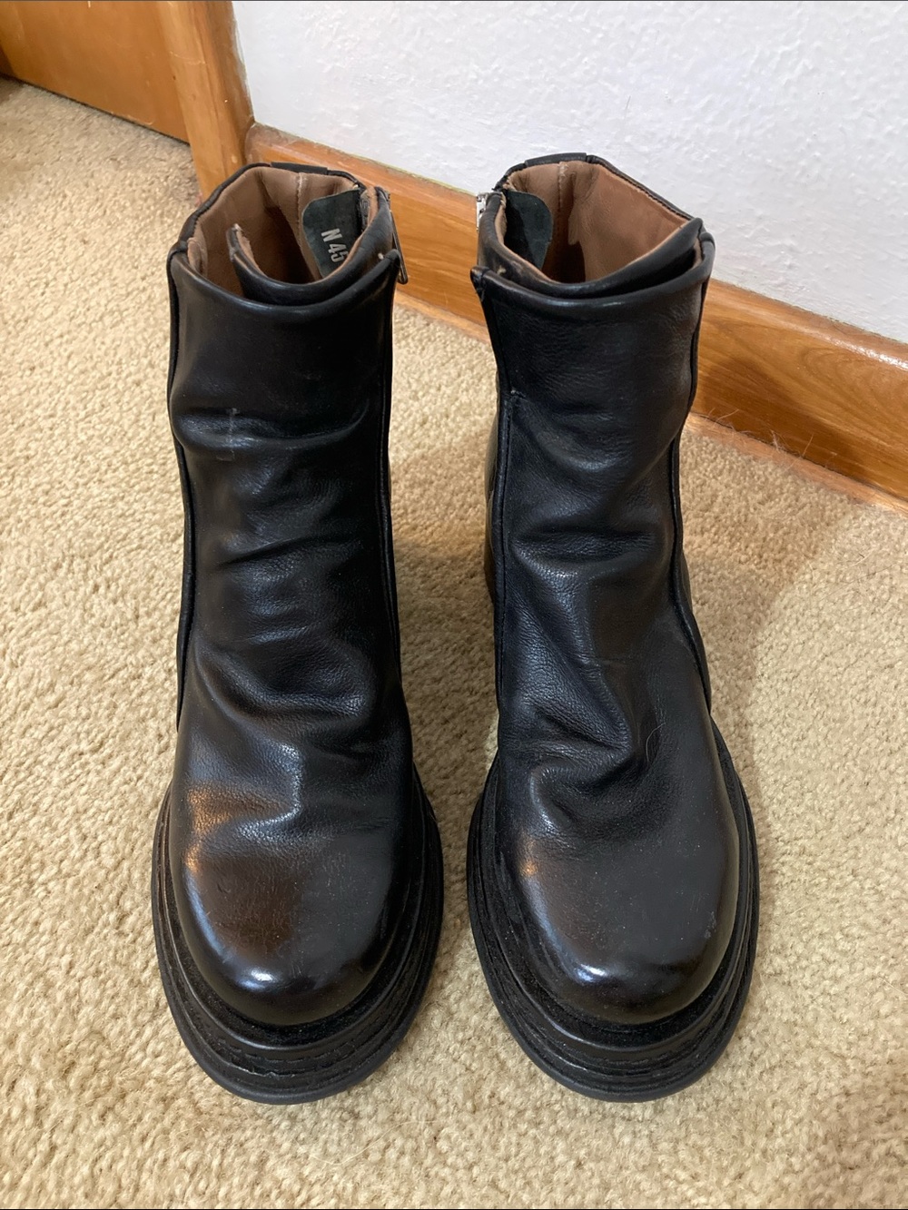 A.S.98 Black Combat Boots Size 7 - Picture 2 of 5